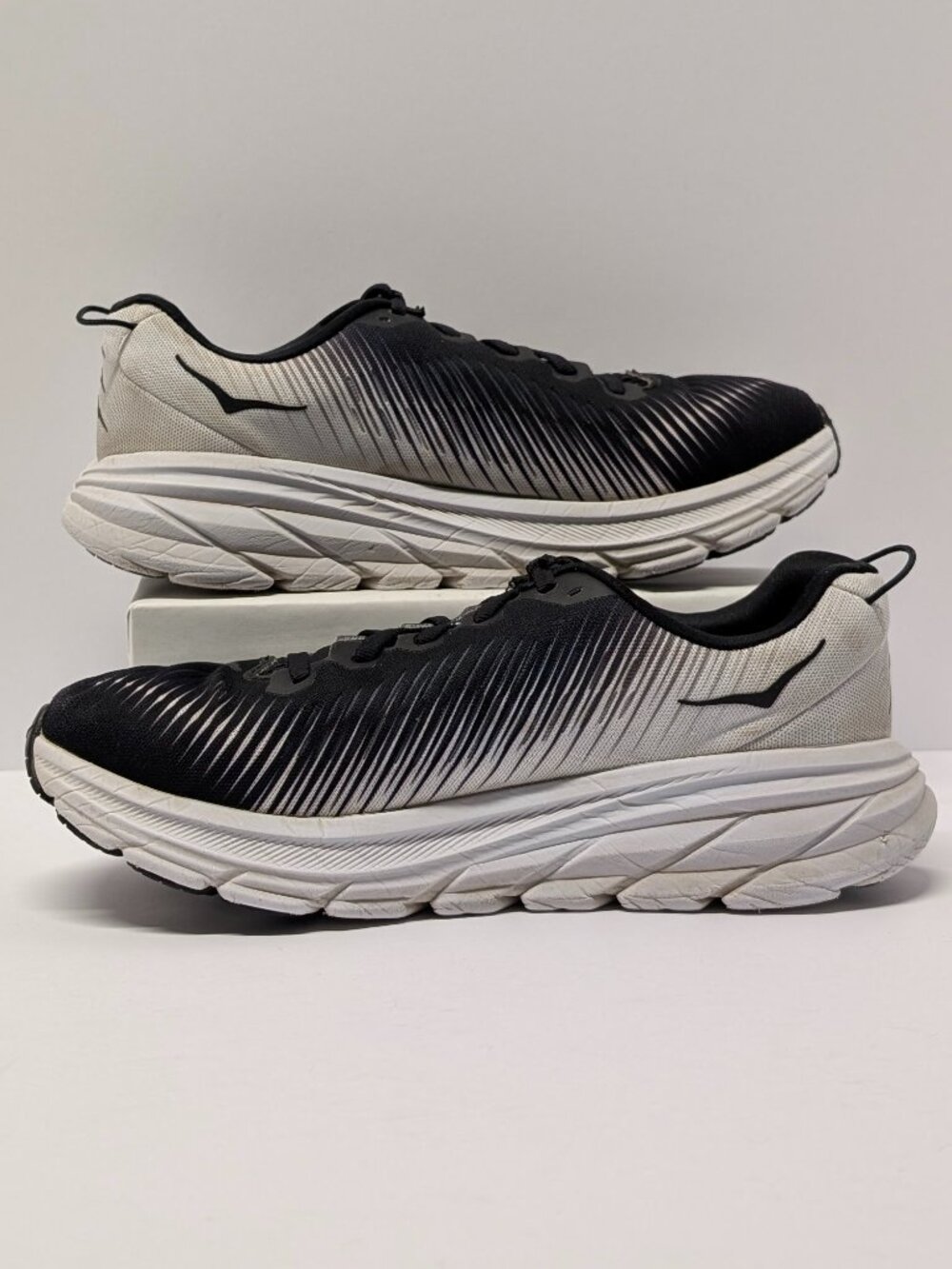 HOKA One One Rincon 3 Sneakers in Black & White - Picture 8 of 16